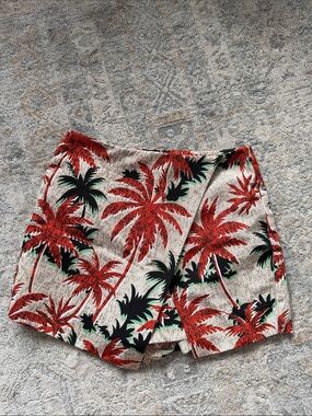 Tropical Print Women’s Skort - Red Palm